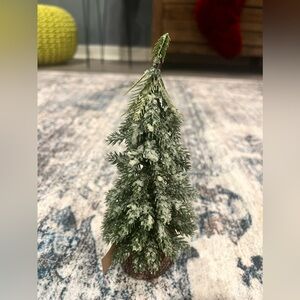 Snow covered decorative tree
